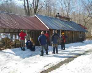 vermont cabin winter barn